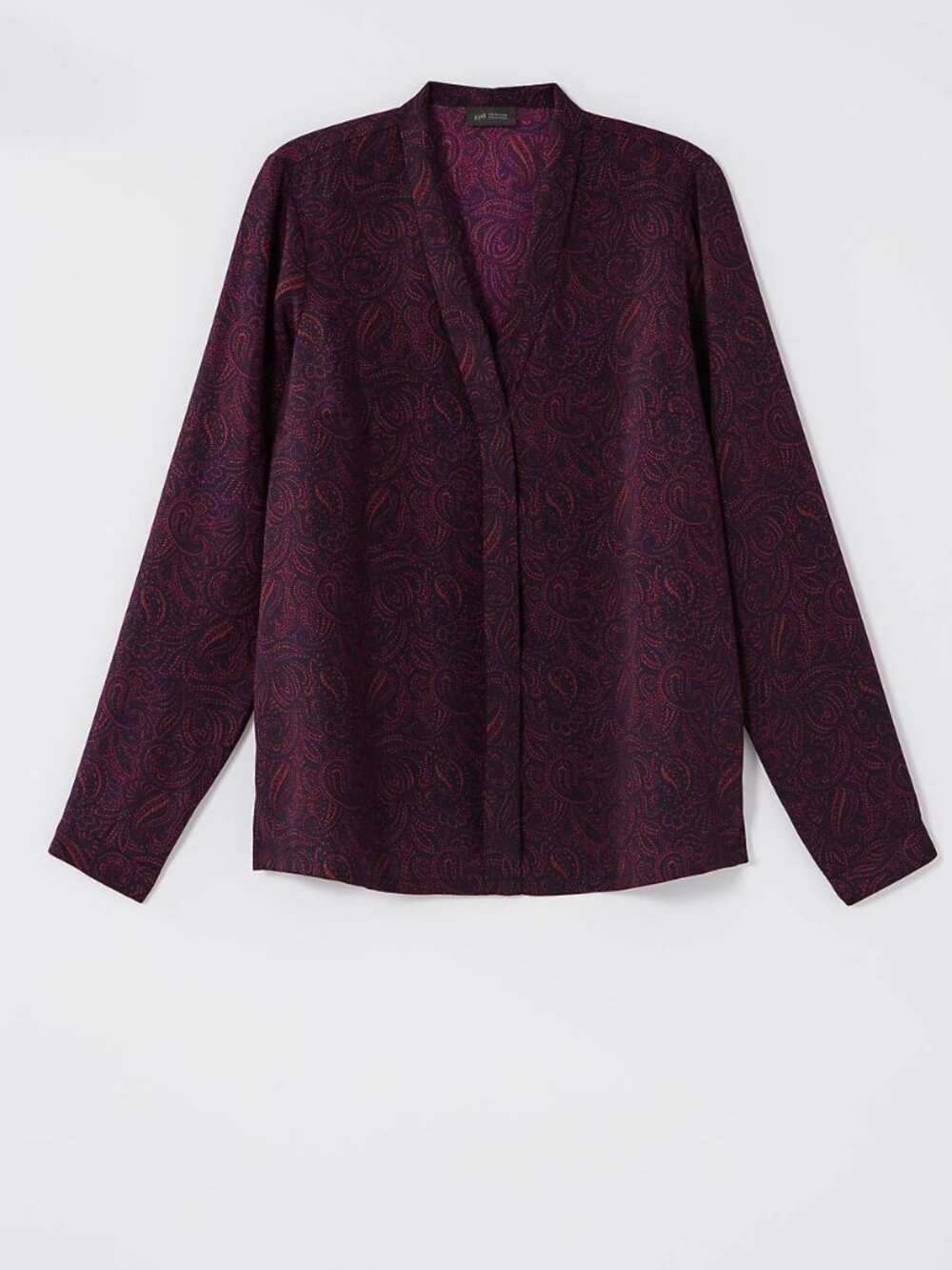 NWT J. Jill Size Small Purple Popover Dark Floral Blouse NEW